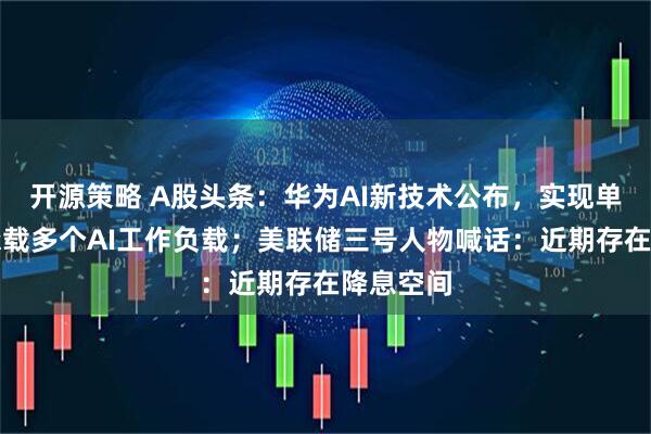 开源策略 A股头条：华为AI新技术公布，实现单卡同时承载多个AI工作负载；美联储三号人物喊话：近期存在降息空间